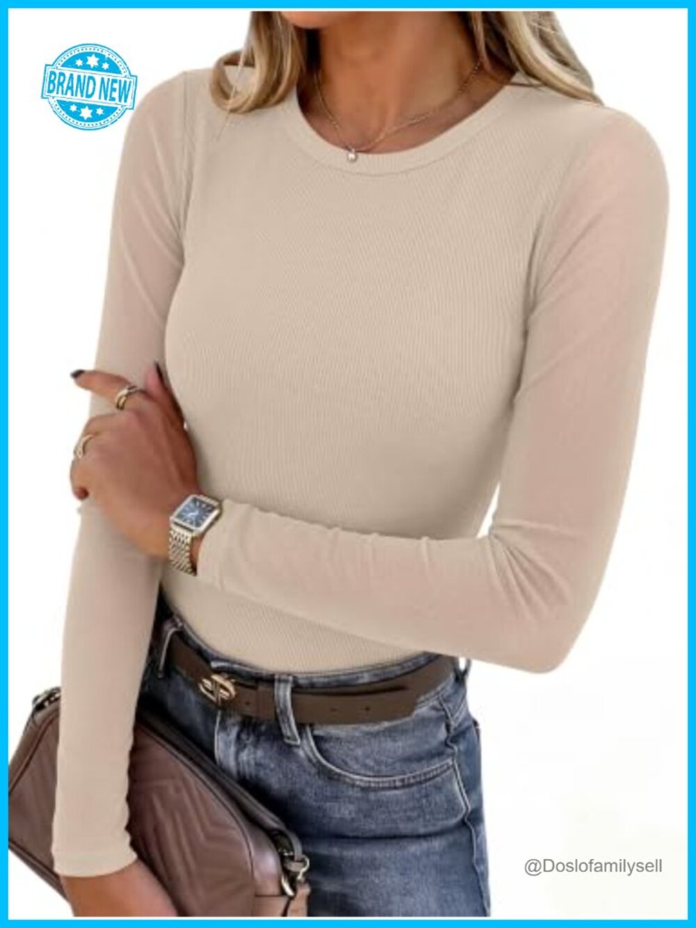 Womens Long Sleeve Mesh Sheer Top Crew Neck Skinny Fit T-Shirt